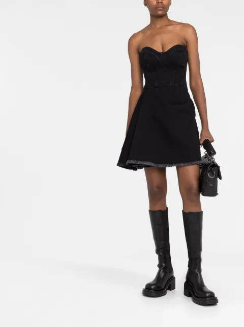 Alexander McQueen robe-bustier à franges