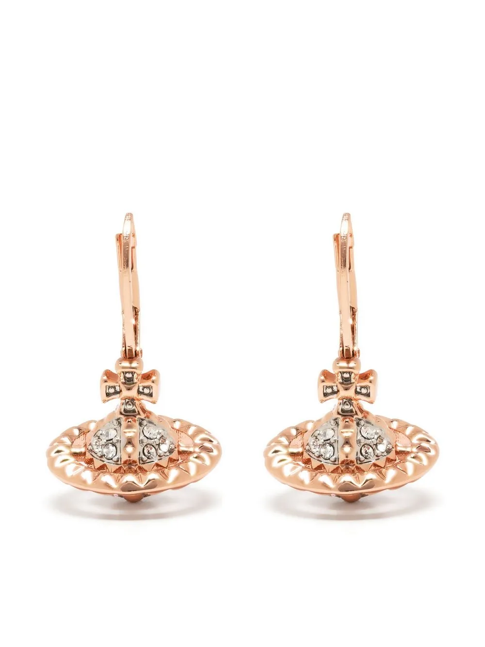 

Vivienne Westwood aretes con motivo Orb - Rosado