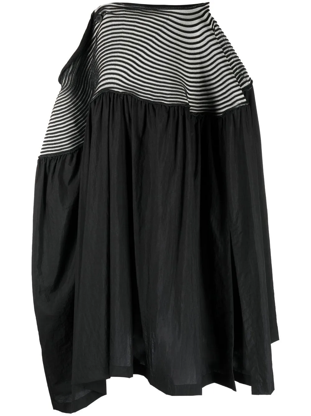 

Issey Miyake falda midi Winding Solid - Negro