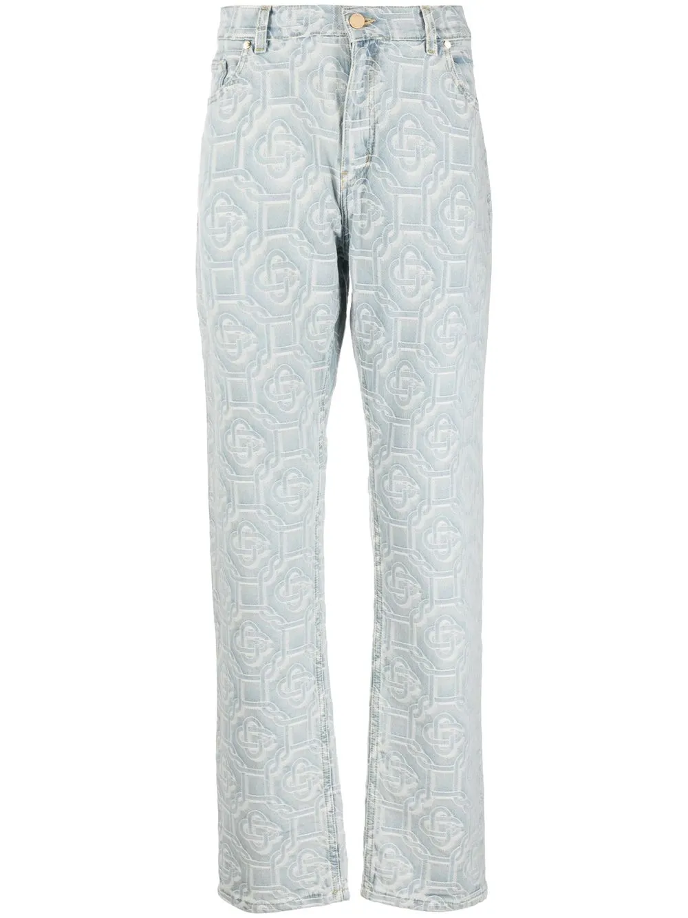 

Casablanca geometric-print straight-leg jeans - Blue