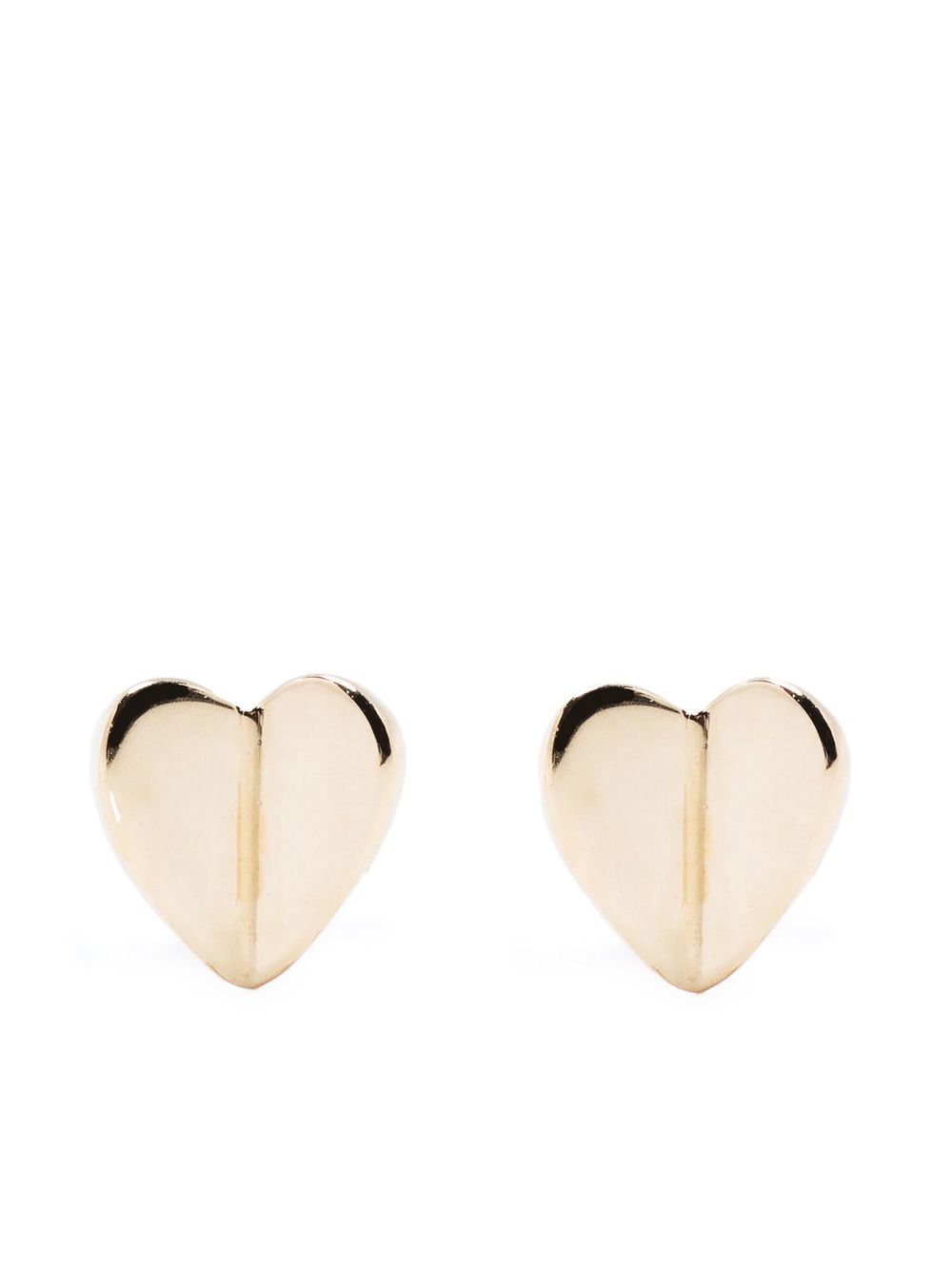 Dinny Hall 10kt Yellow Gold Folded Hearts Stud Earrings
