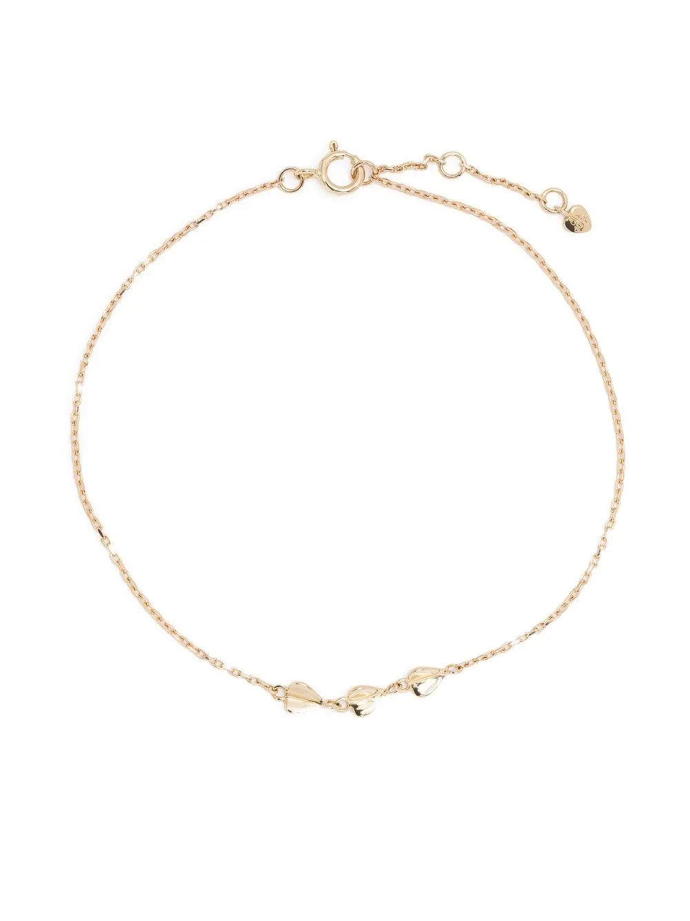 

Dinny Hall 10kt yellow gold Trio of Folded Hearts bracelet