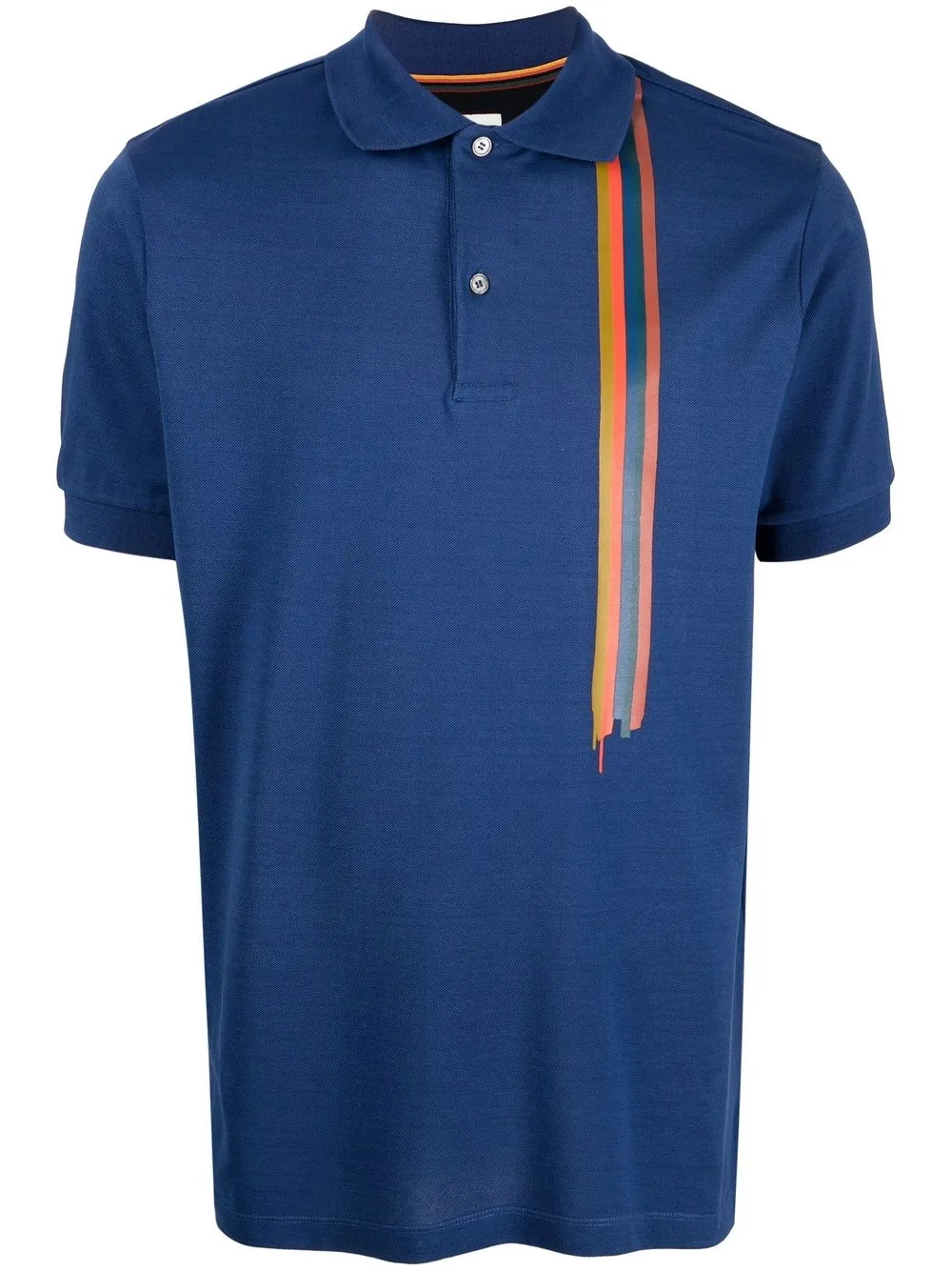 

Paul Smith playera tipo polo con rayas estampadas - Azul