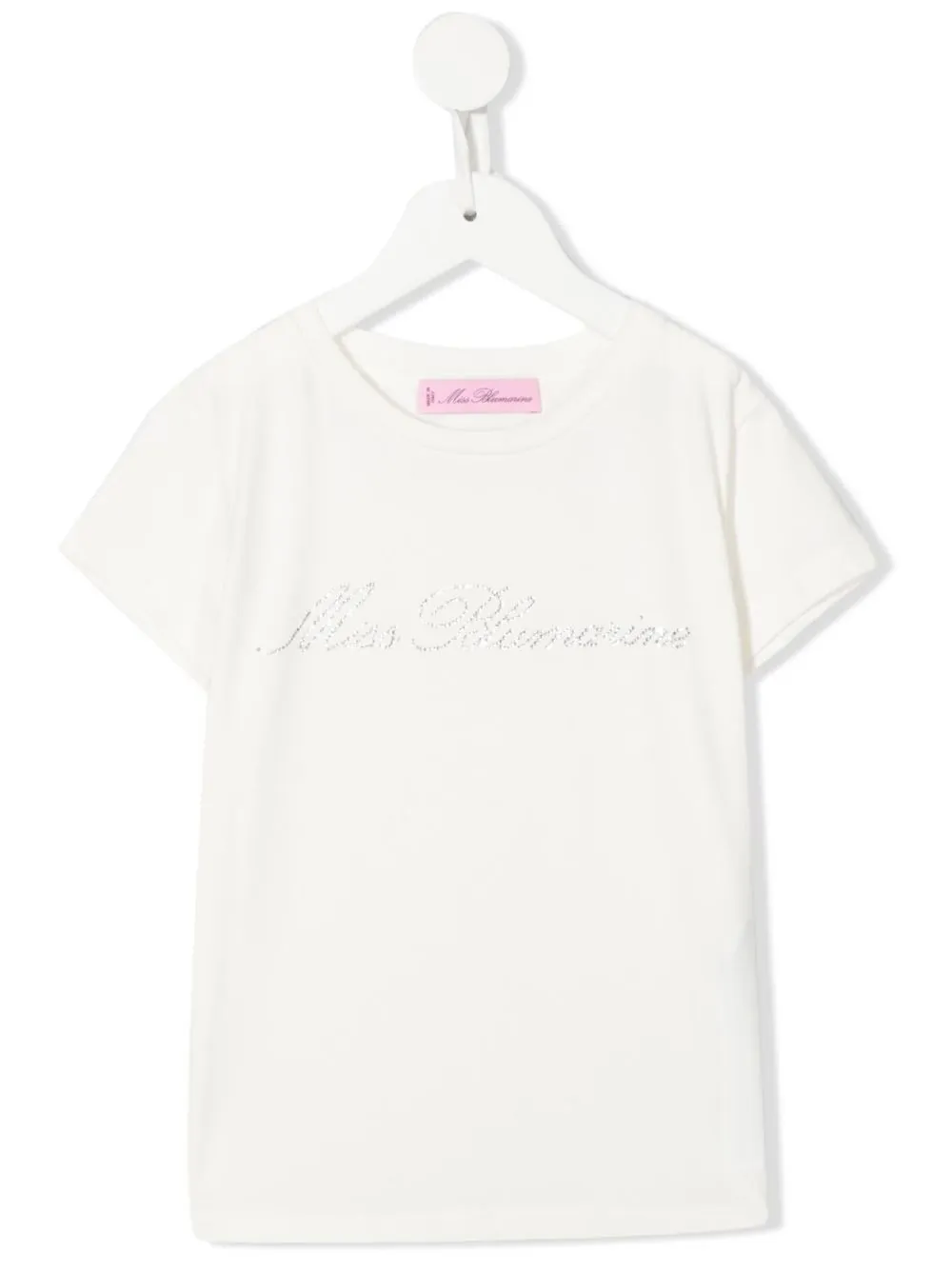 

Miss Blumarine playera con logo de strass - Blanco