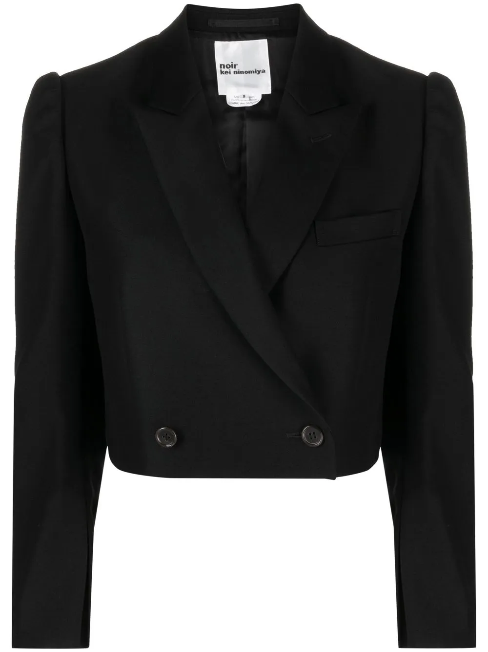 

Comme Des Garçons Noir Kei Ninomiya blazer corto con doble botonadura - Negro