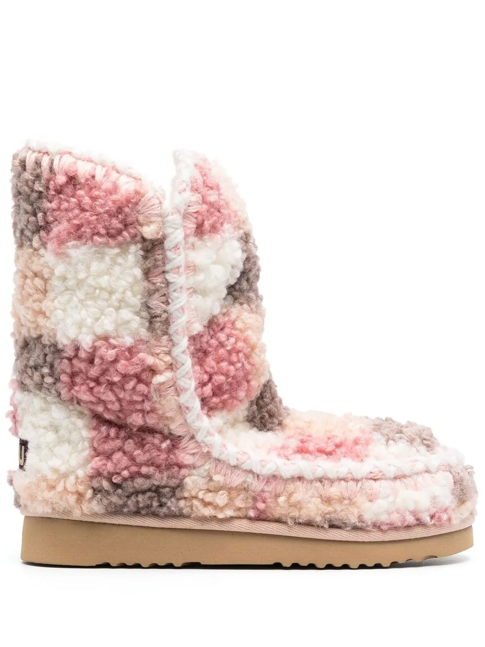 

Mou botas Eskimo con diseño patchwork - Rosado