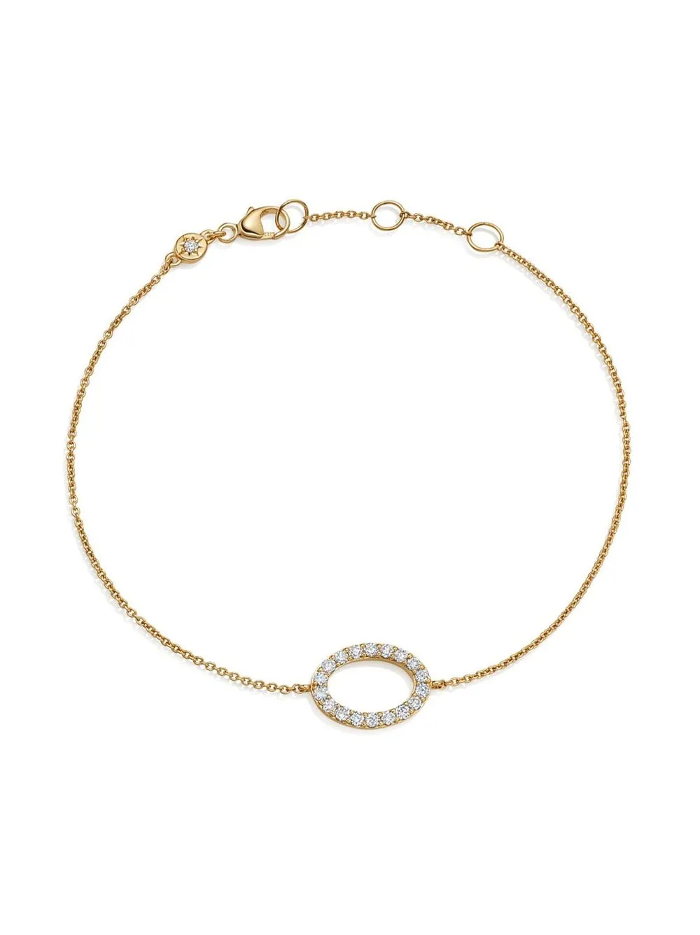 Shop Astley Clarke 14kt Yellow Gold Halo Diamond Bracelet