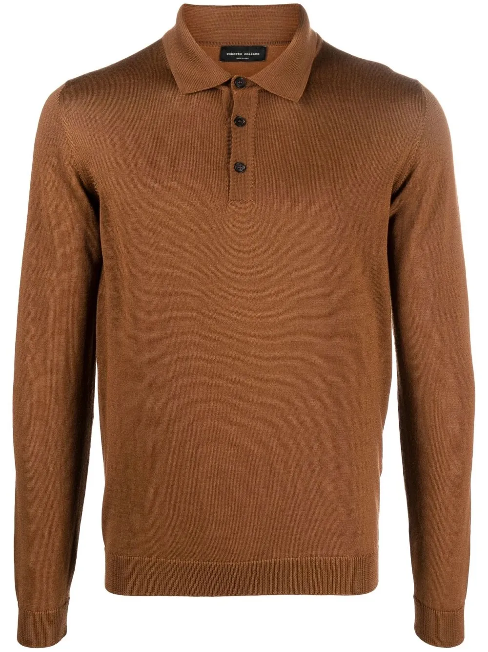 

Roberto Collina fine-knit merino polo shirt - Brown