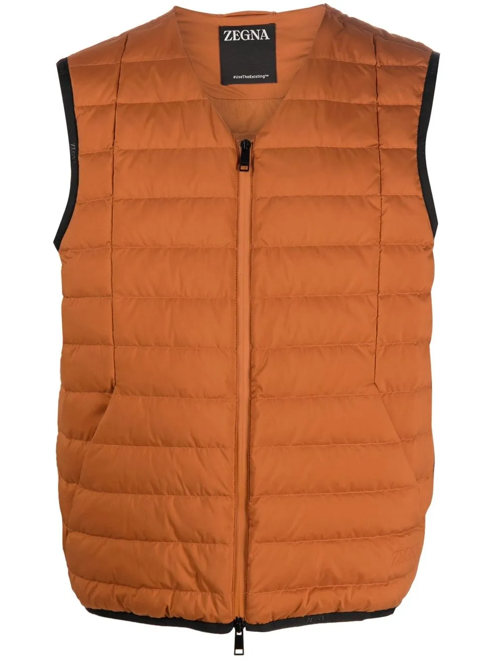 

Zegna quilted down-padded gilet - Orange