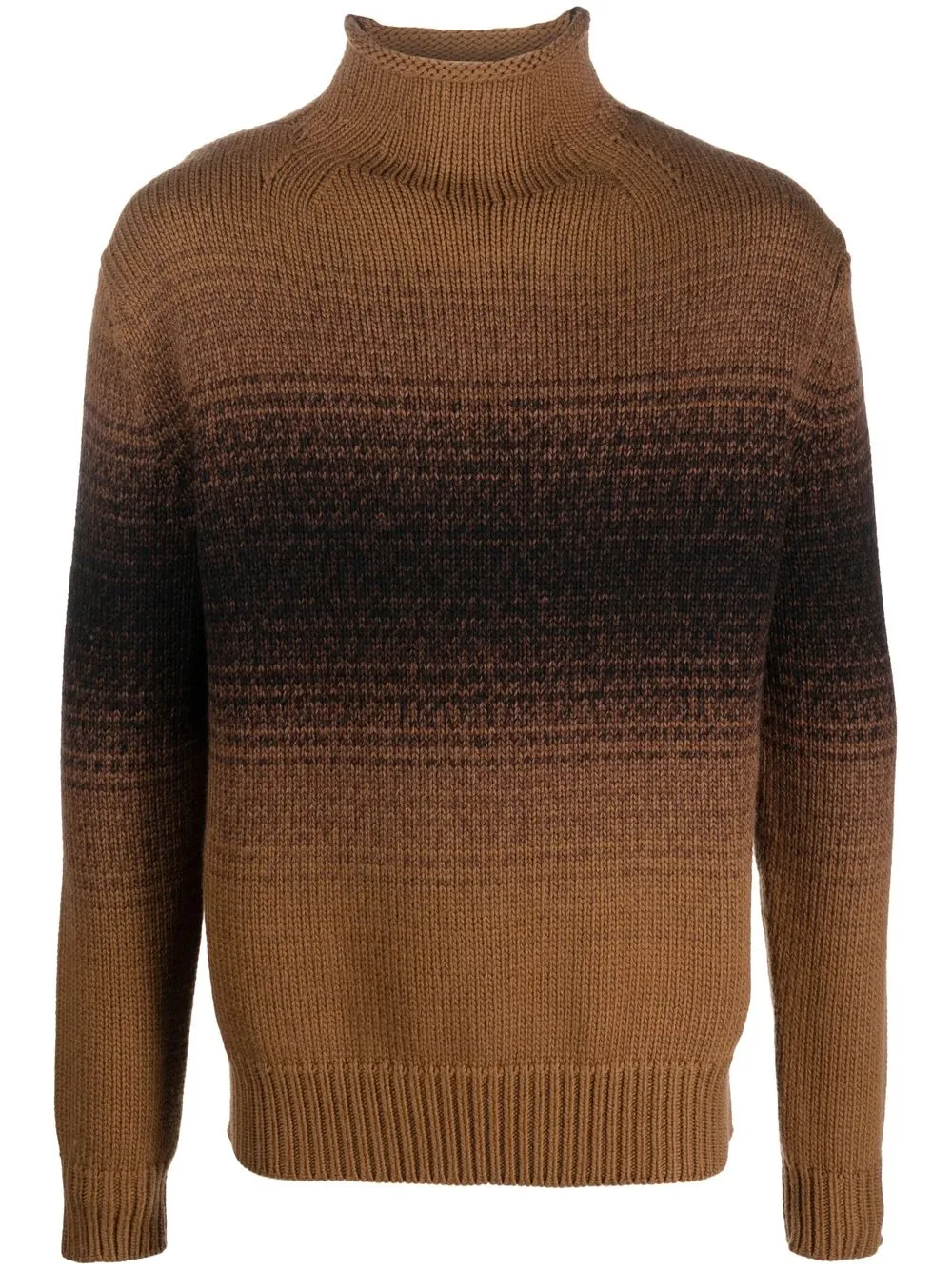 

Zegna gradient funnel-neck jumper - Brown