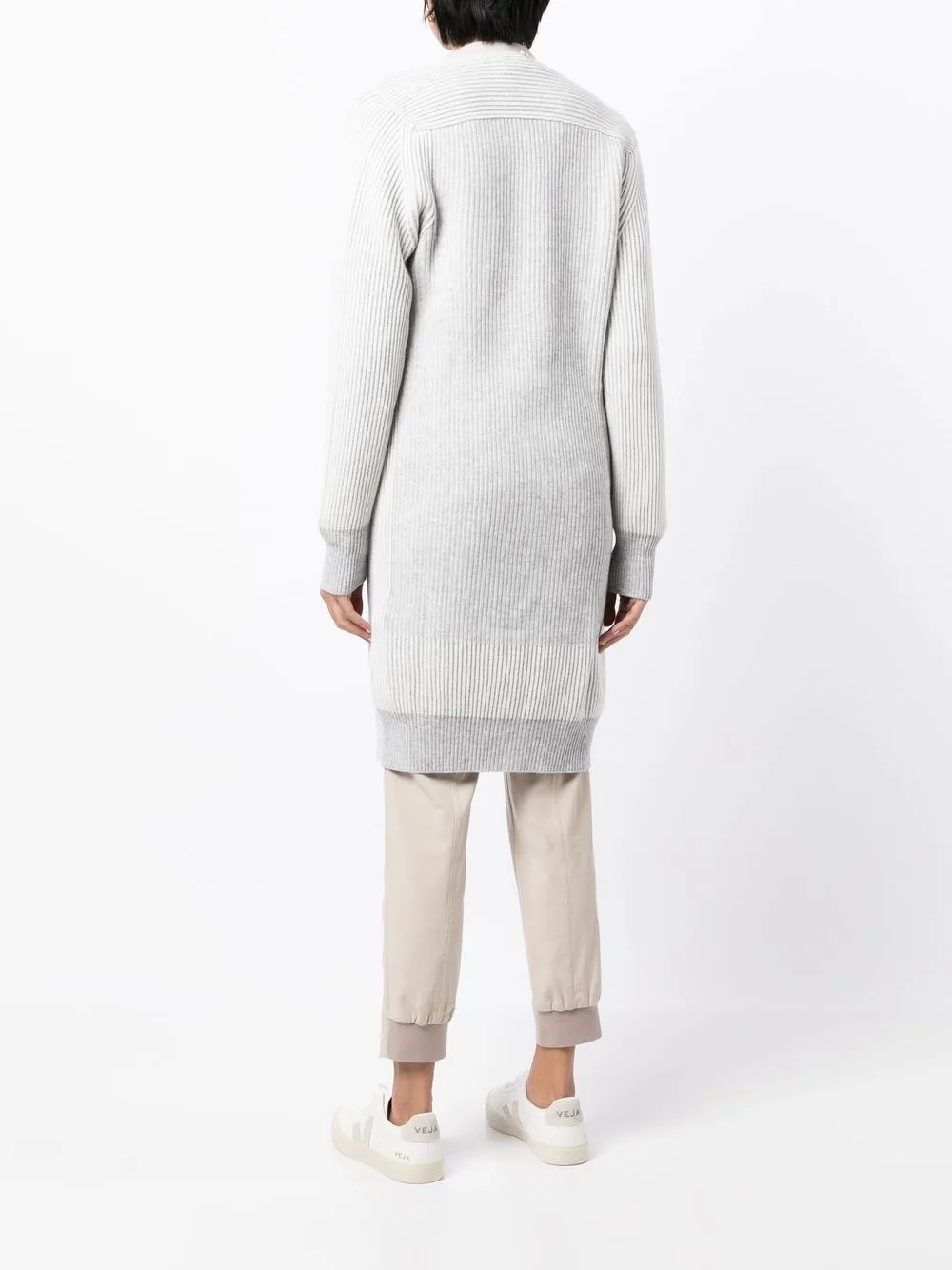 Lorena Antoniazzi V-neck Button Cardi-coat In Grey