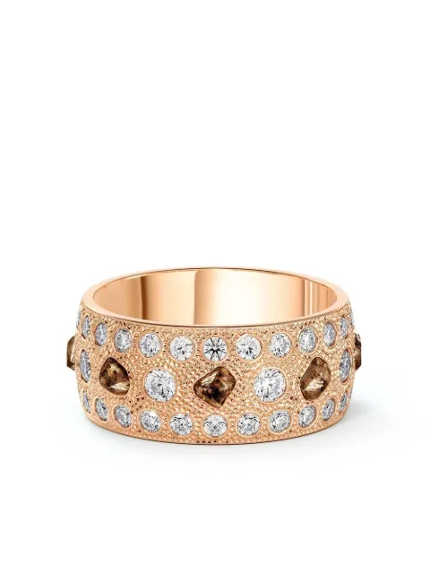 DE BEERS stor Talisman diamantring i 18 karat rosaguld