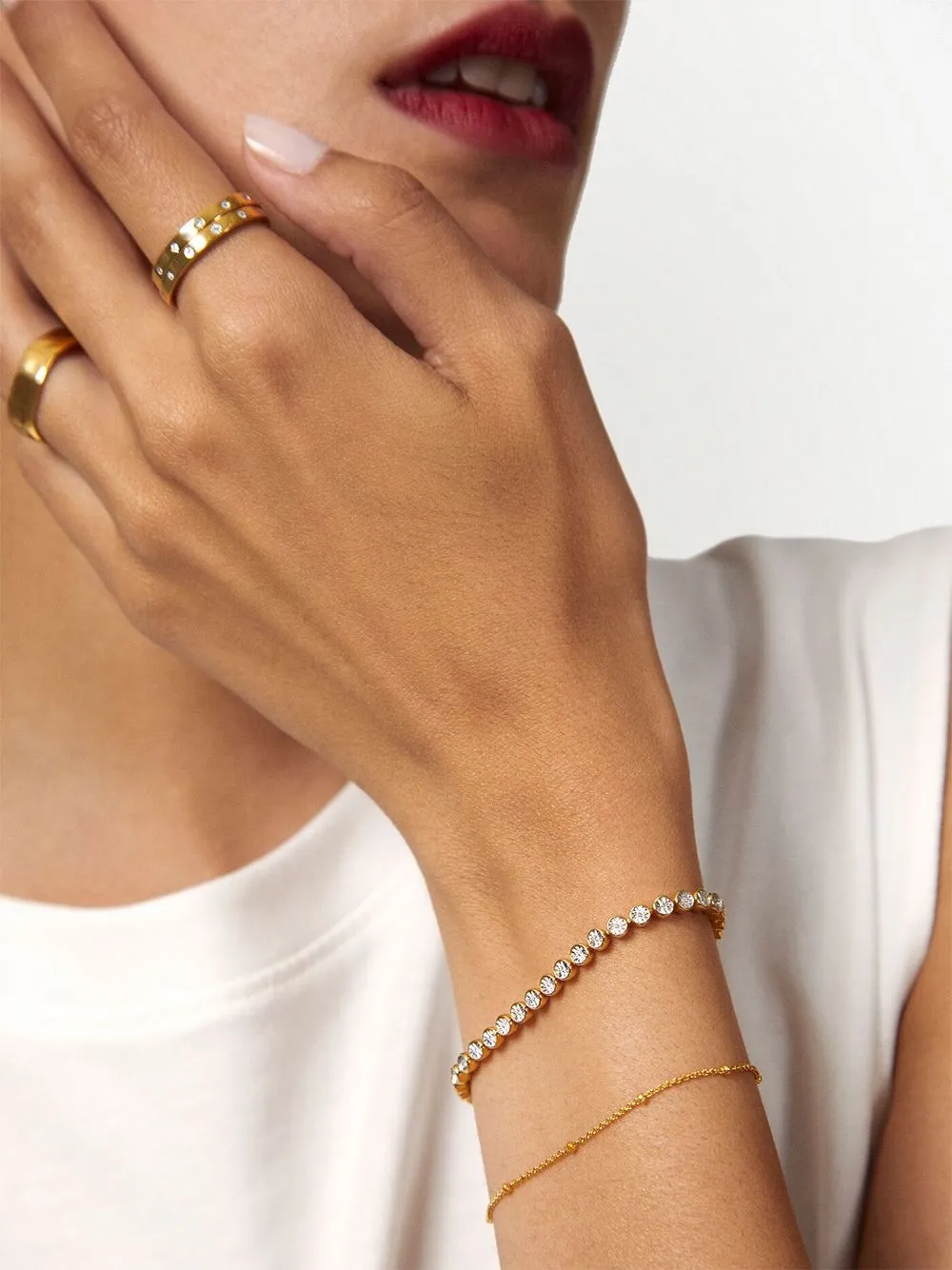 Monica Vinader 18kt vergulde armband - Goud