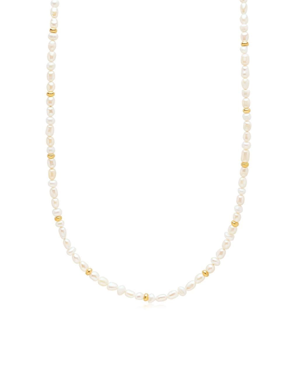 Nialaya Jewelry Mini Pearl Necklace In White