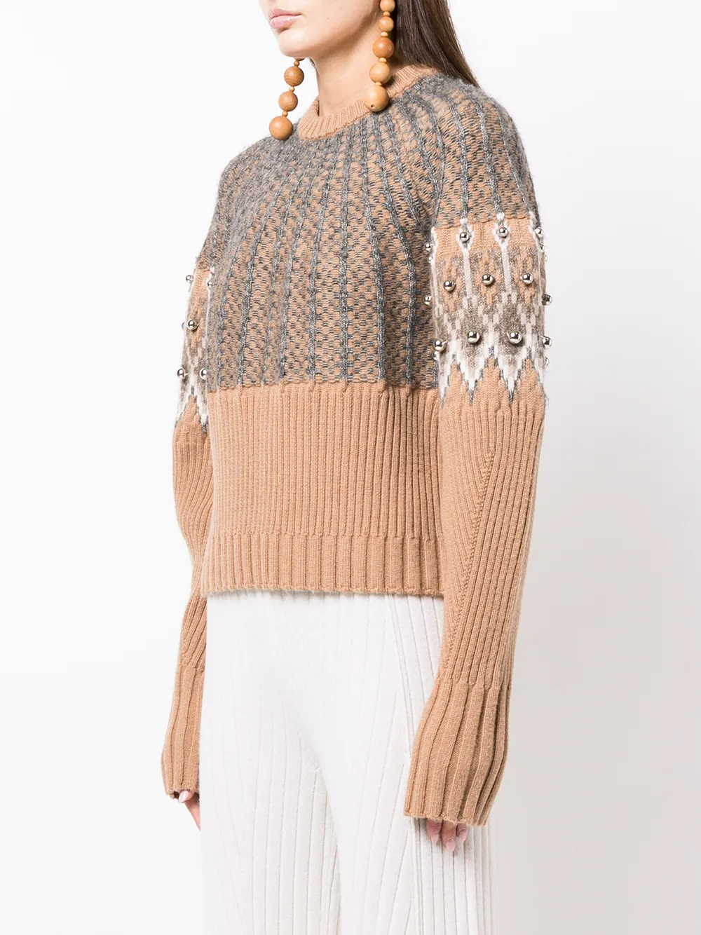 Simkhai Intarsia Knit Merino Blend Sweater Farfetch