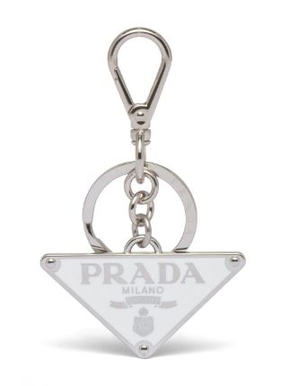 Prada logo-plaque clasp-fastening Keyring - Farfetch