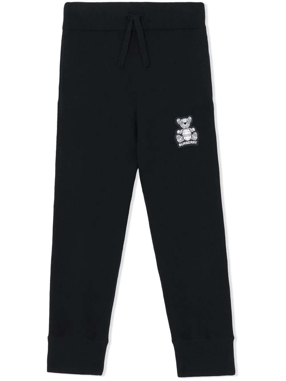 

Burberry Kids Thomas Bear cashmere track pants - Black