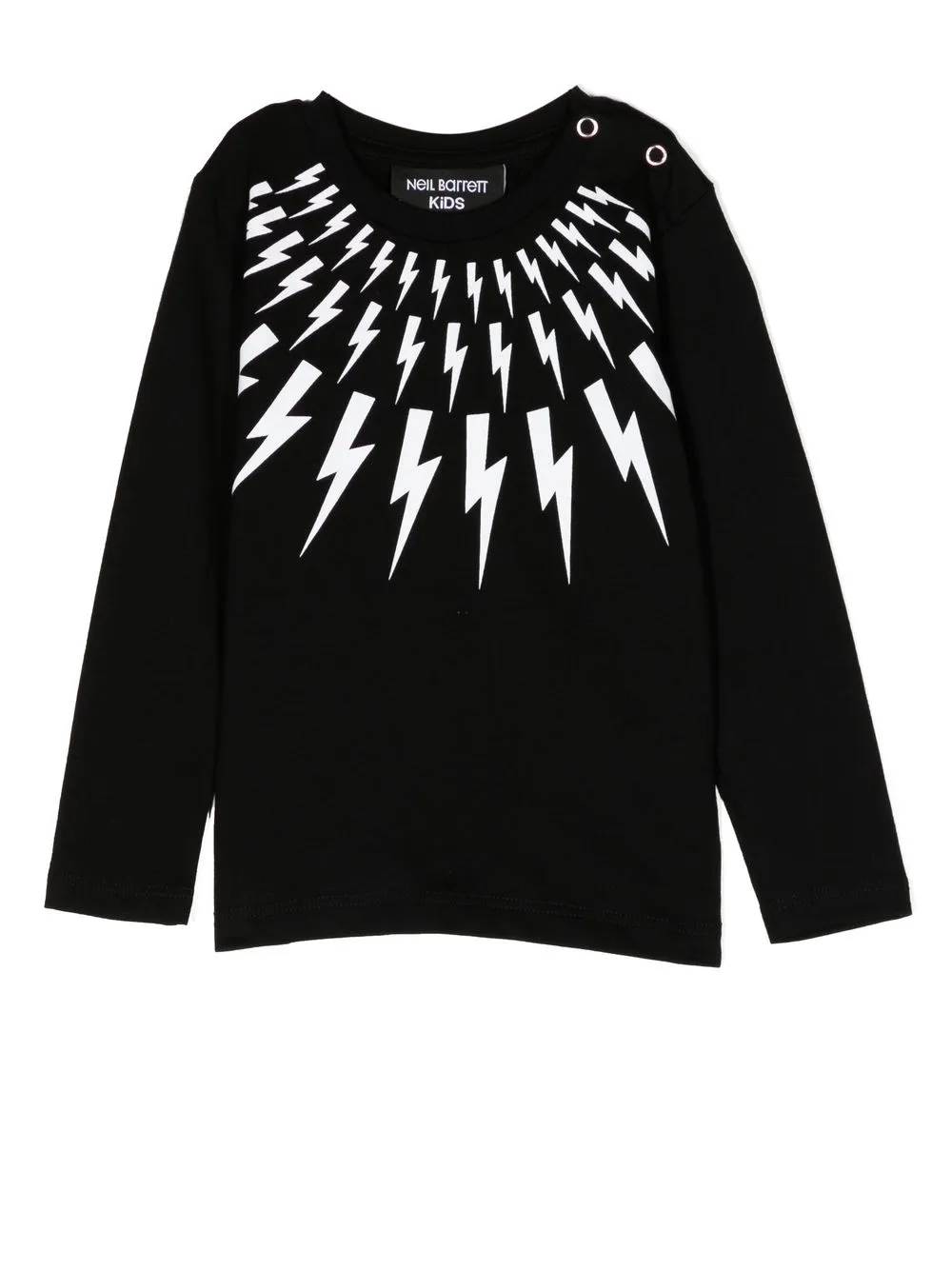 

Neil Barrett Kids thunderbolt-print cotton sweatshirt - Black