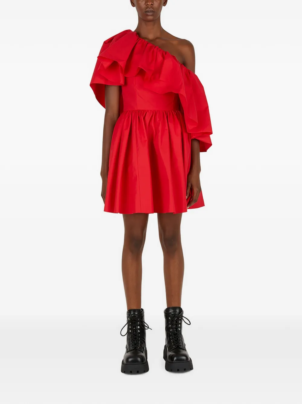 Alexander McQueen Schulterfreies Minikleid - Rot