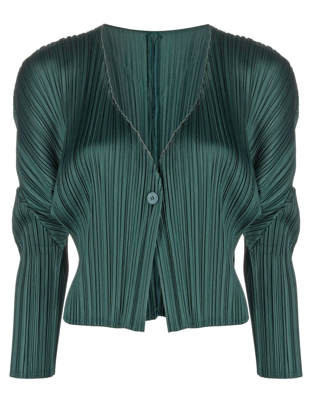 

Pleats Please Issey Miyake camisa corta plisada - Verde