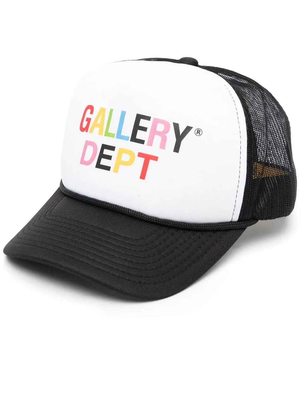 logo-print panelled cap