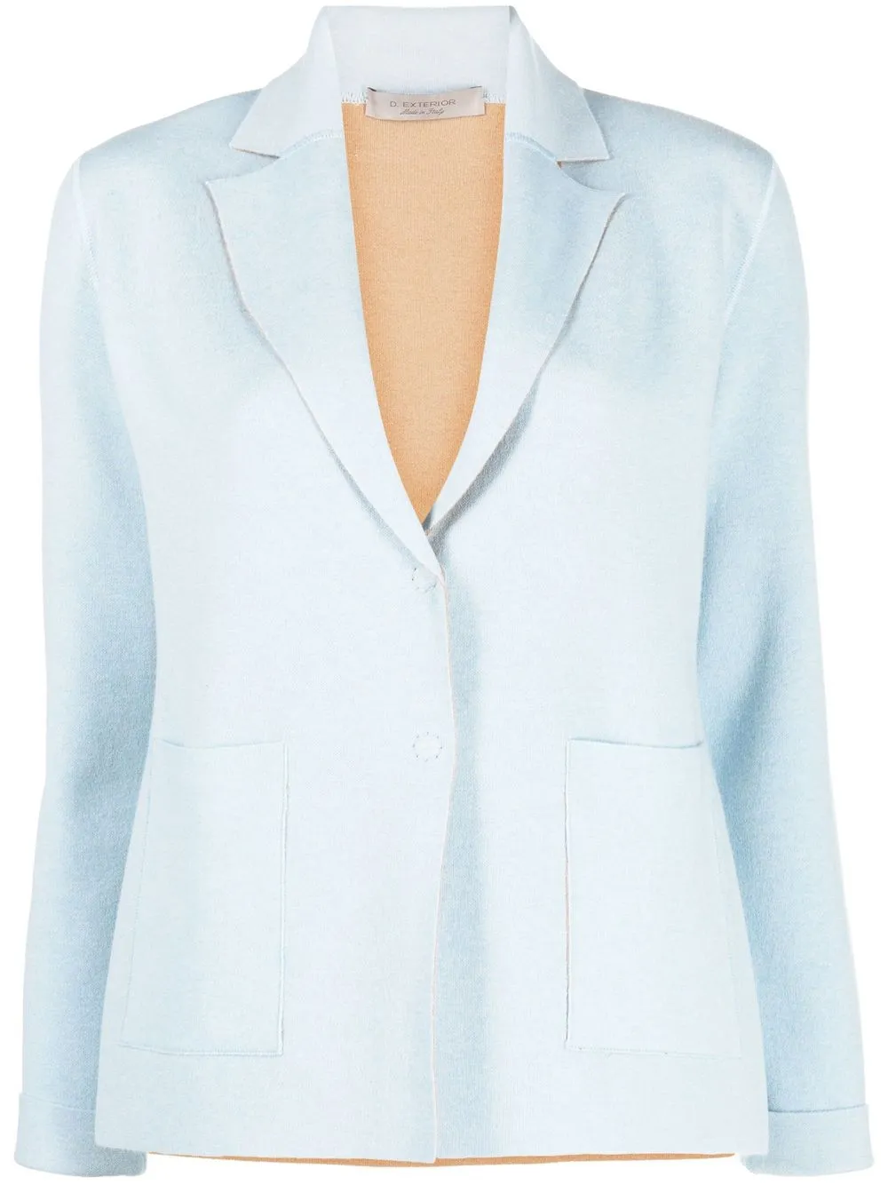 

D.Exterior reversible fine-knit blazer - Blue