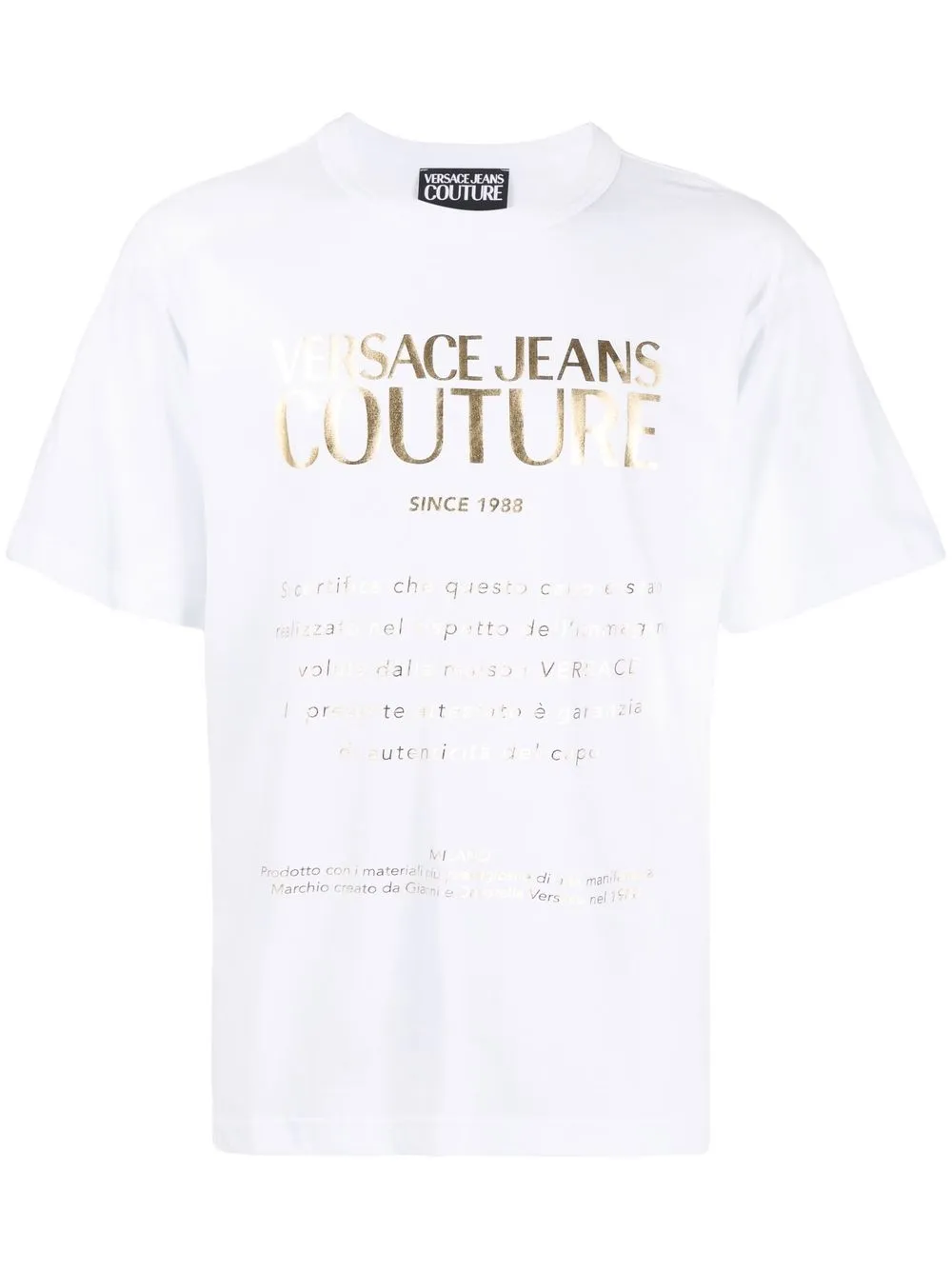 Versace Jeans Couture playera con logo estampado - Blanco