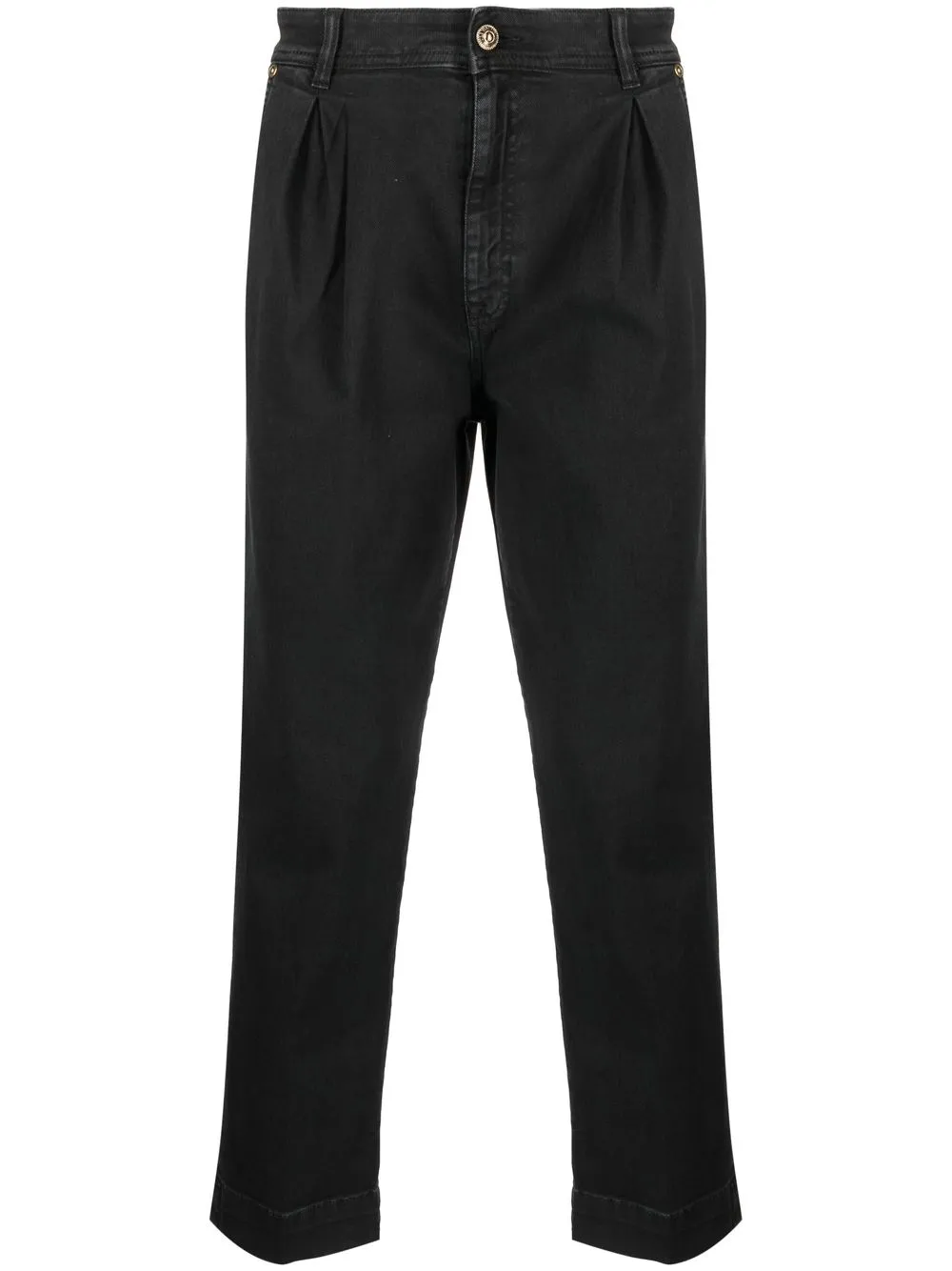 

Versace Jeans Couture straight-leg cropped trousers - Black