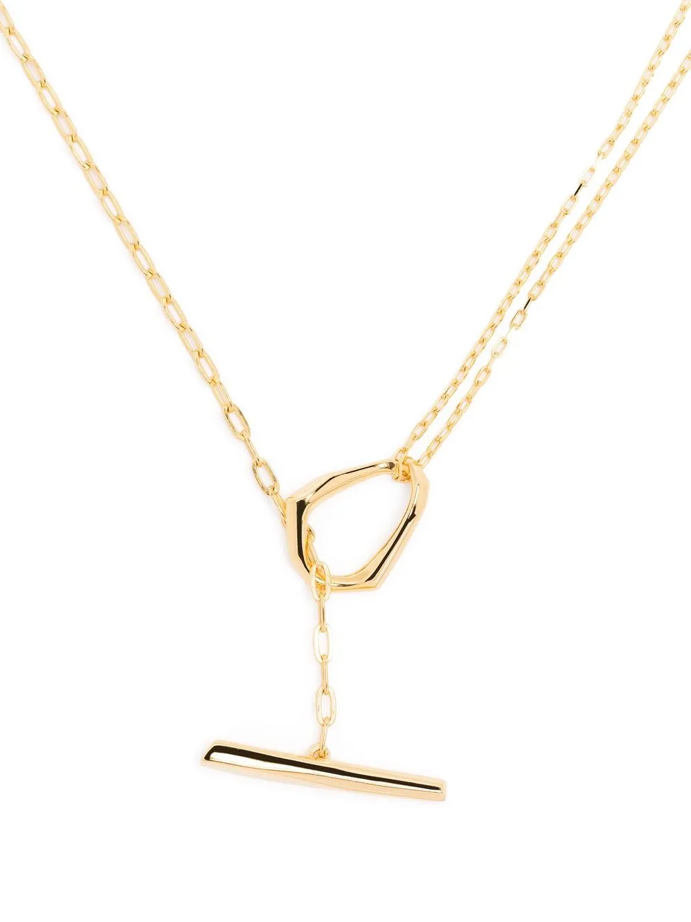 

Dinny Hall Thalassa medium T-bar necklace - Gold