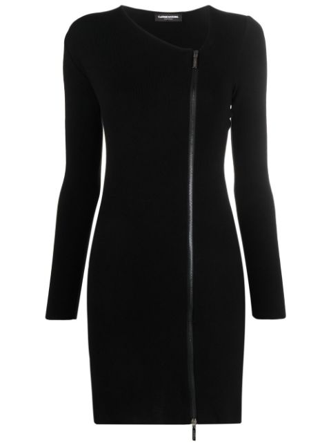 costume national contemporary zip-detail mini dress