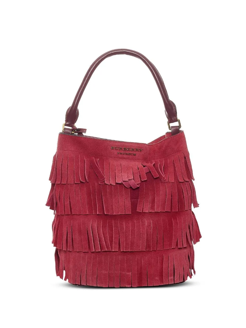 

Burberry Pre-Owned bolsa bucket con flecos - Rojo