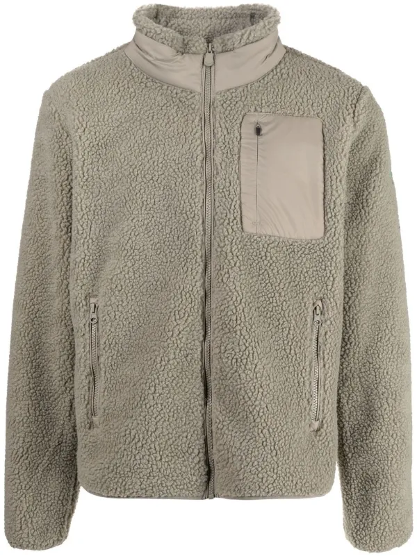 logo-patch zip-up Fleece Jacket - Farfetch