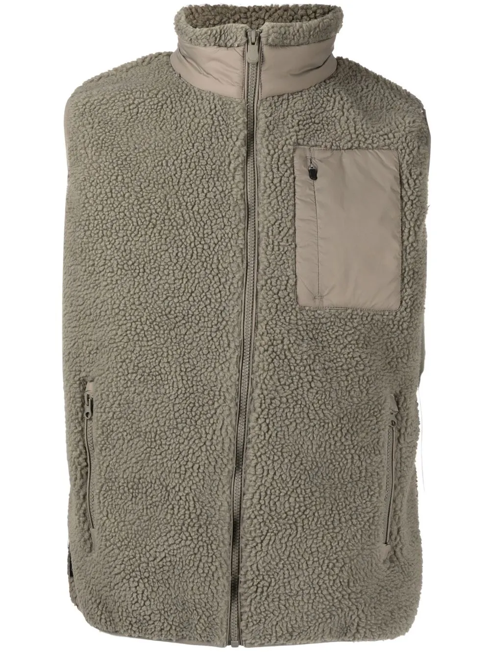 

Save The Duck zip-up faux-shearling gilet - Green