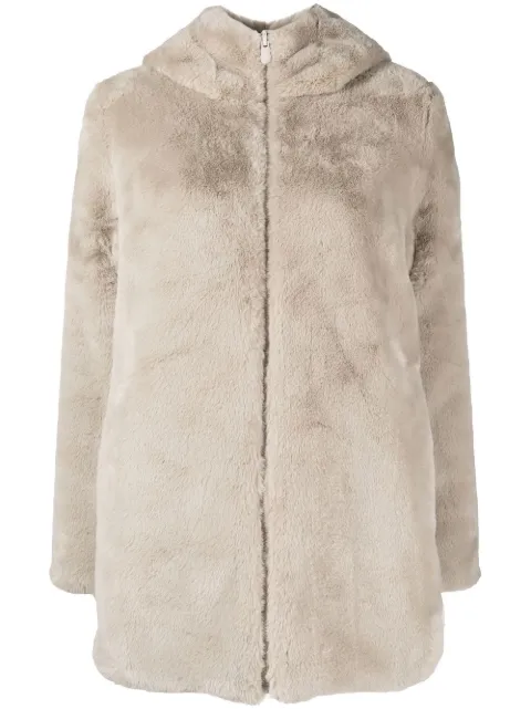 Save The Duck reversible padded faux-fur zipped coat