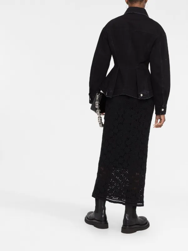 【美品】アレキサンダーマックイーン 　ペプラムデニムジャケット　Gジャン Alexander McQueen アレキサンダー・マックイーン ペプラム