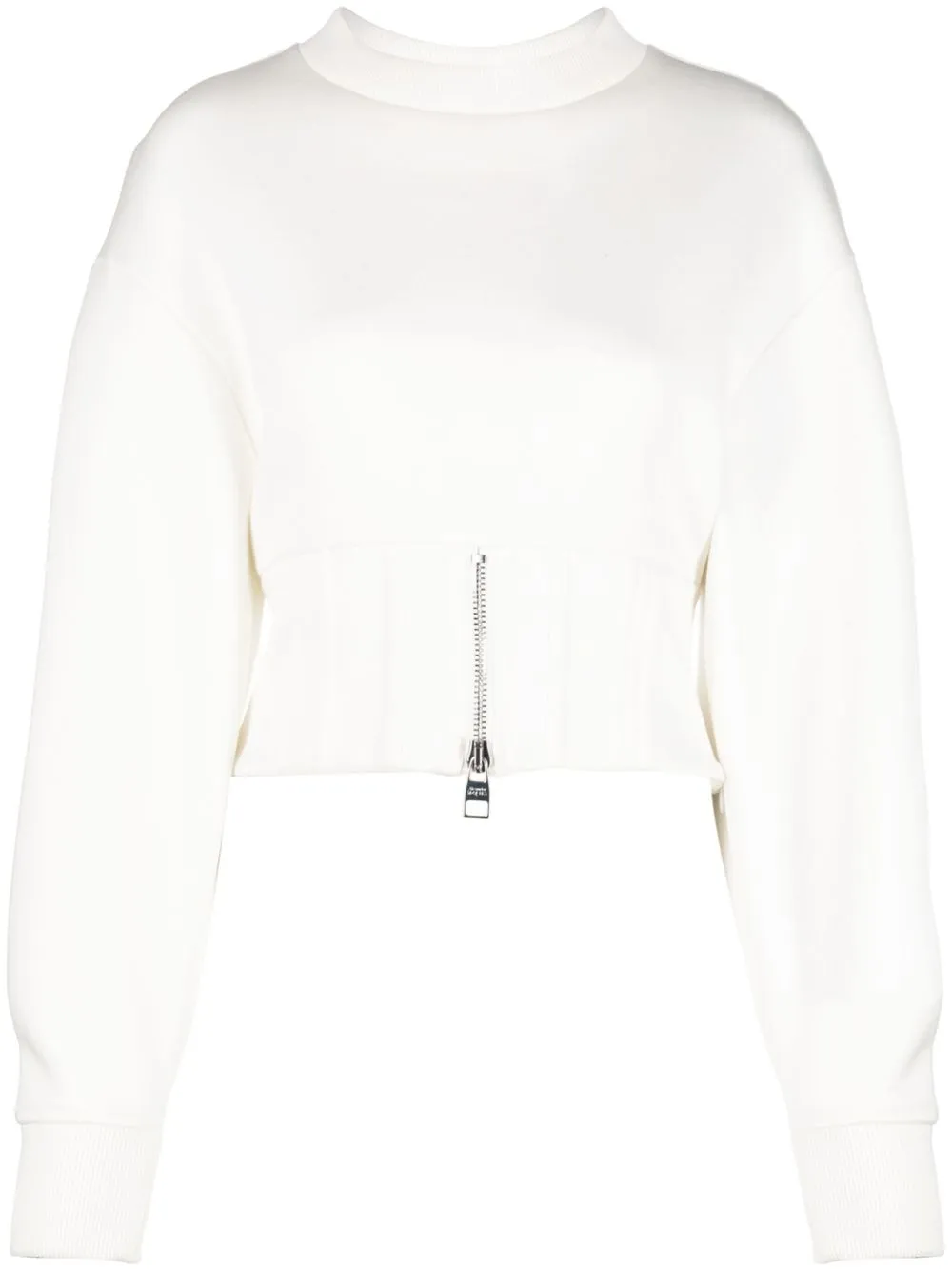 

Alexander McQueen sudadera con cierre con mangas cocoon - Blanco