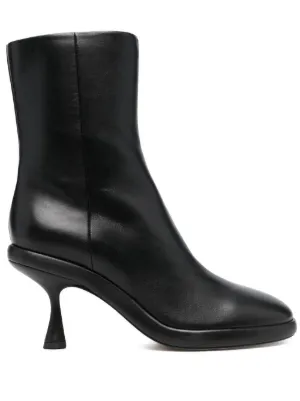 Random Identities rope-handle Leather Boots | Black | FARFETCH