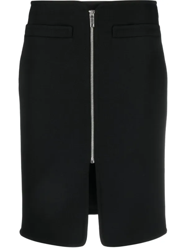 Courrèges Swallow Zip-fastening Skirt in Black