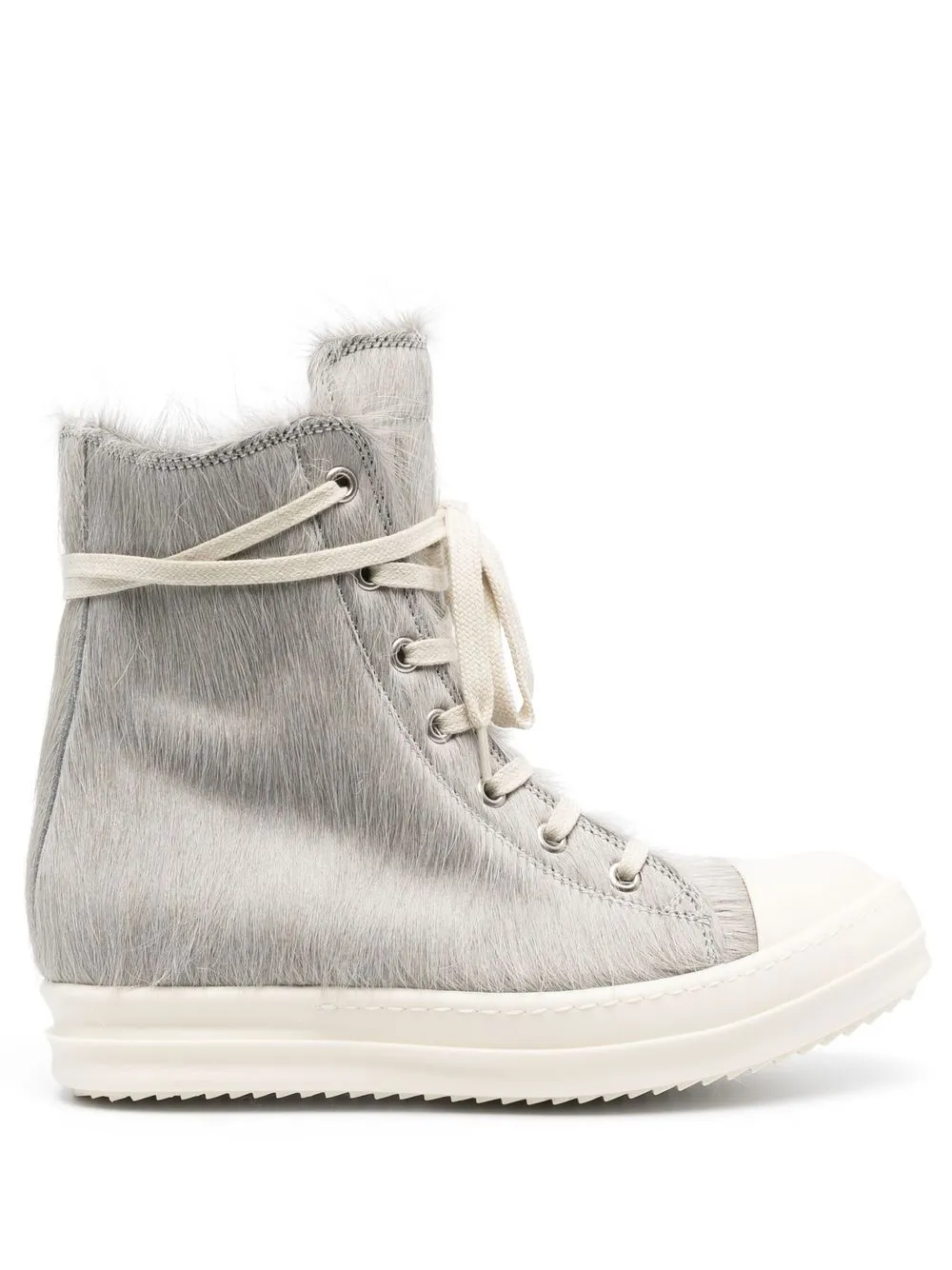 

Rick Owens tenis altos con agujetas - Gris