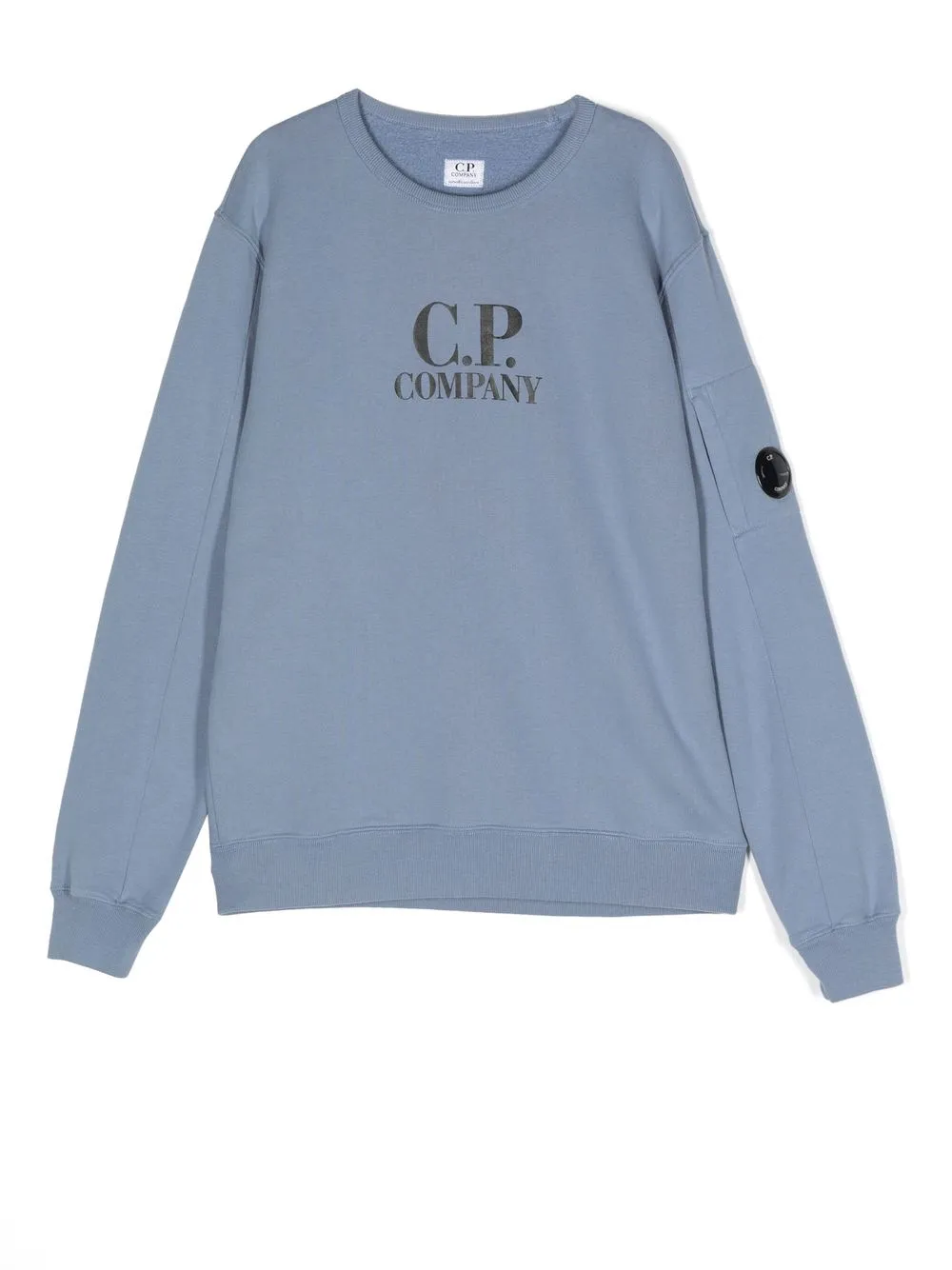 

C.P. Company Kids sudadera con parche del logo - Azul