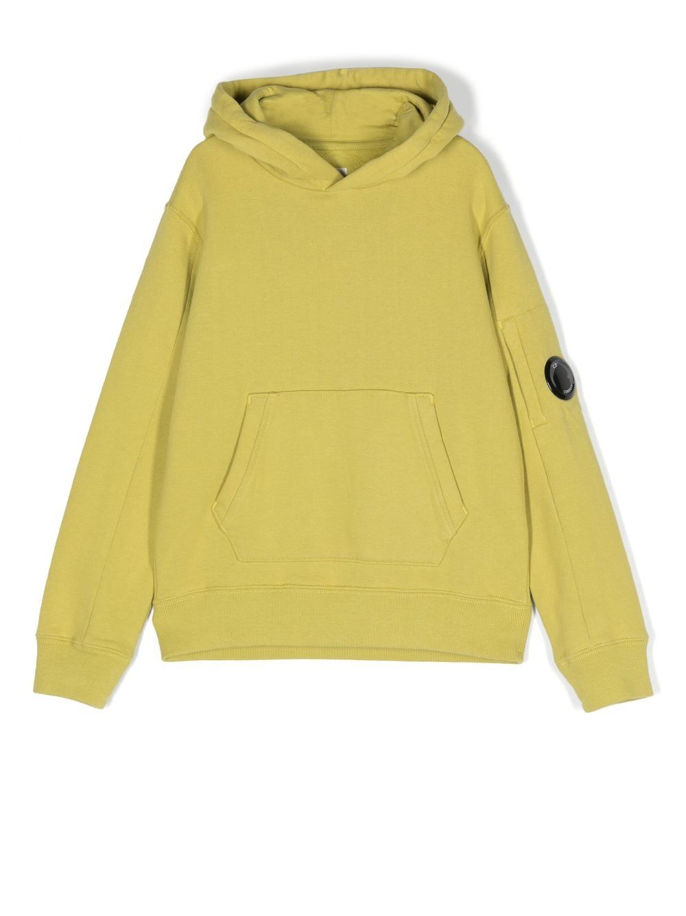 C.p. Company Kids' Logo-patch Long-sleeve Hoodie In Giallo