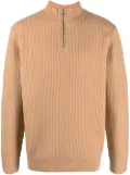 A.P.C. ribbed-knit high-neck jumper - Brown