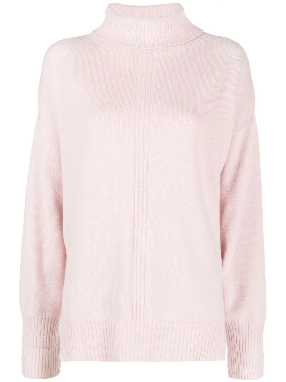 

D.Exterior roll-neck wool-blend jumper - Pink