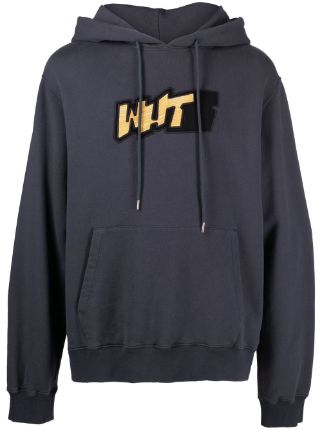 Off-White logo-print Drawstring Hoodie - Farfetch