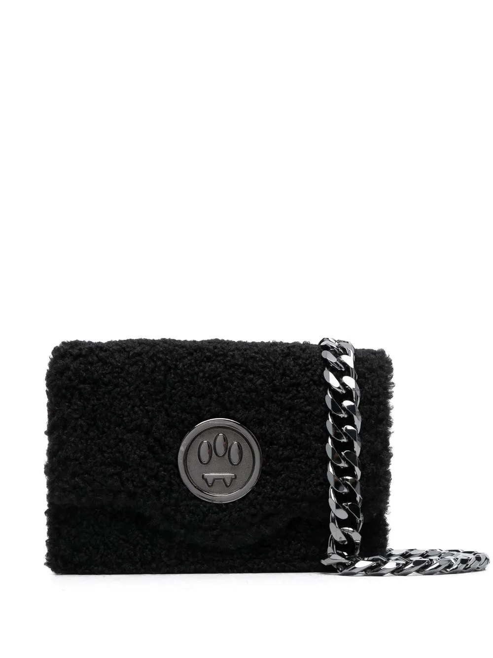 

BARROW rectangle faux-shearling shoulder-bag - Black