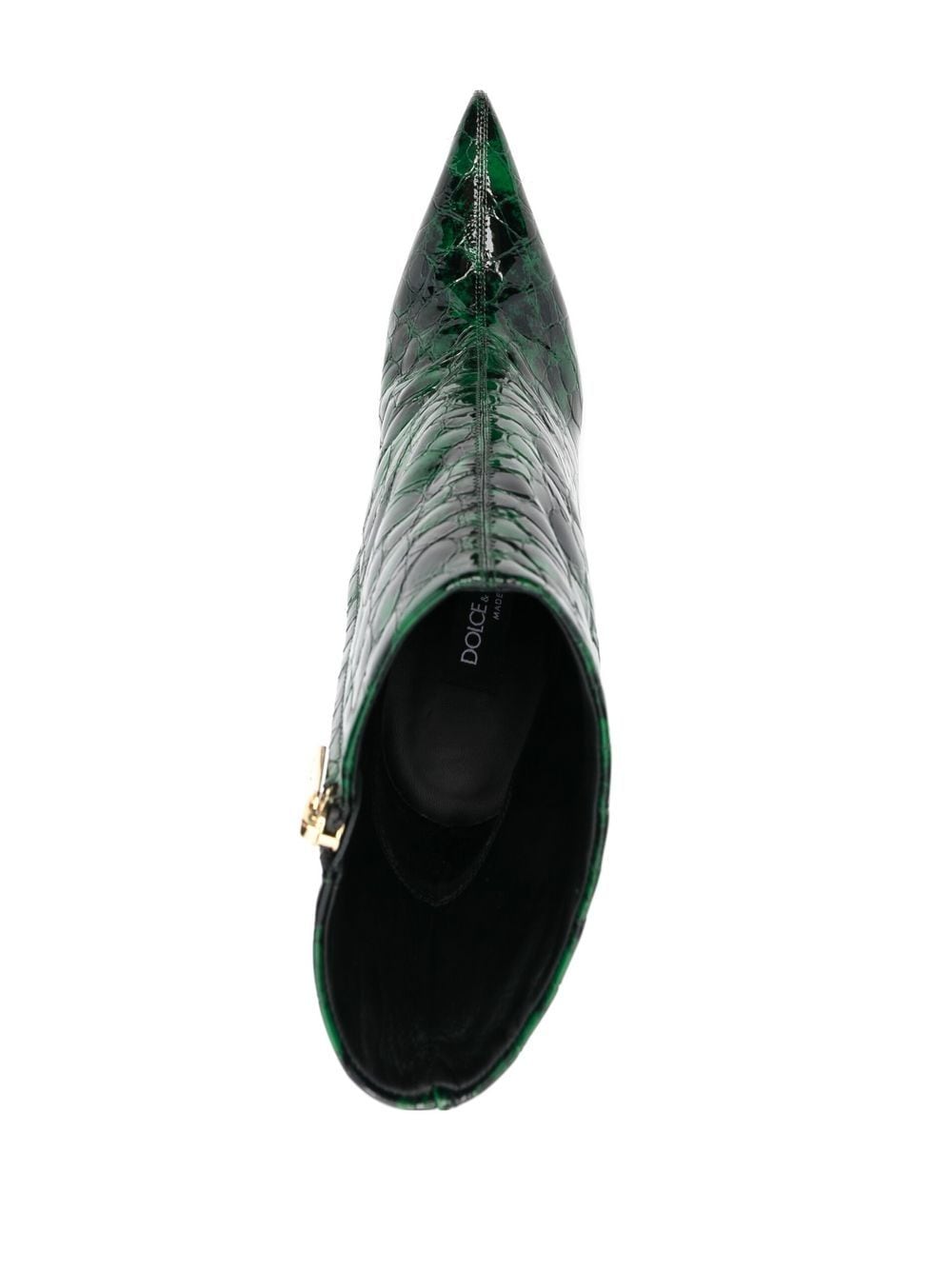 Shop Dolce & Gabbana 120mm Crocodile-effect Boots In Green