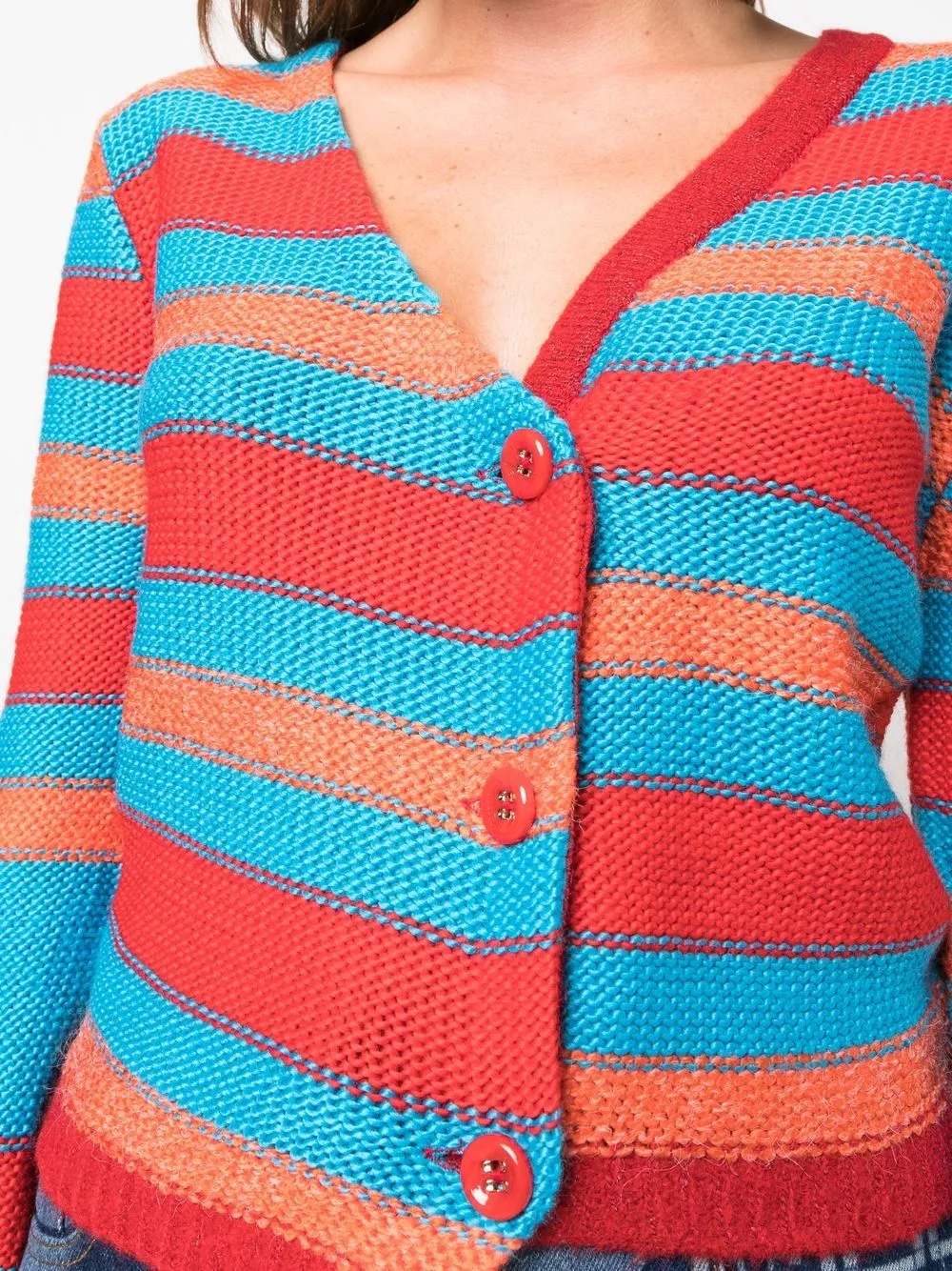 Andersson Bell Striped Knit Cardigan Farfetch 4055