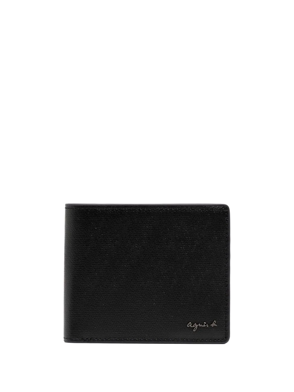 

agnès b. logo-detail leather wallet - Black