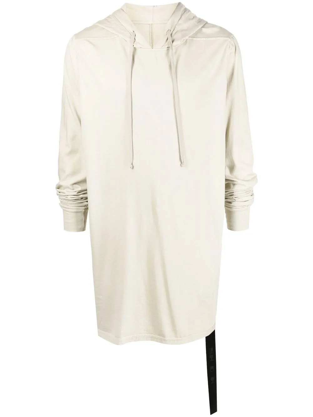 

Rick Owens DRKSHDW long-line cotton hoodie - Neutrals