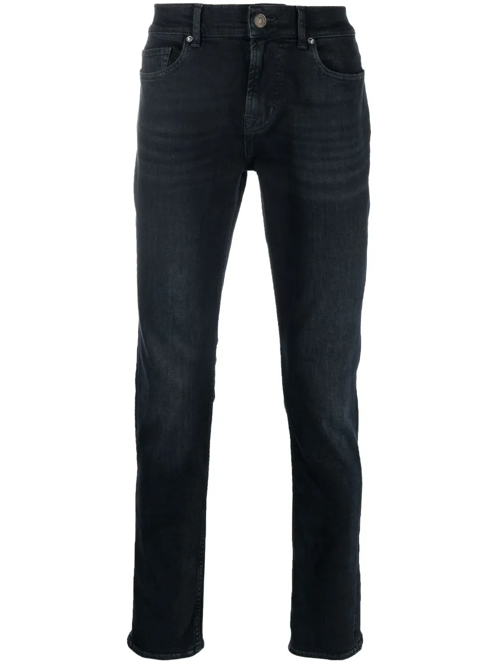 

7 For All Mankind skinny jeans con tiro medio - Negro